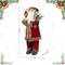 Glitzhome® 35.5" Faux Fur Traditional Christmas Santa Figurine